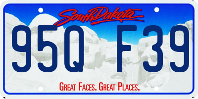 SD license plate 95QF39