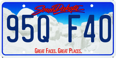 SD license plate 95QF40