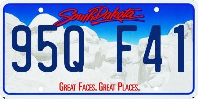 SD license plate 95QF41