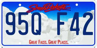 SD license plate 95QF42