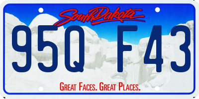 SD license plate 95QF43