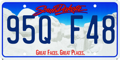 SD license plate 95QF48