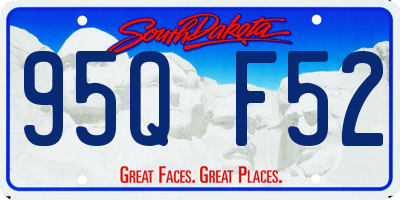 SD license plate 95QF52