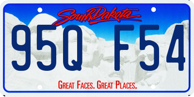 SD license plate 95QF54