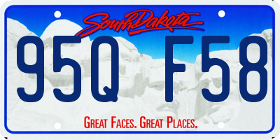 SD license plate 95QF58