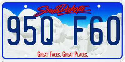 SD license plate 95QF60