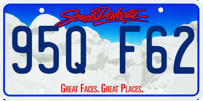 SD license plate 95QF62