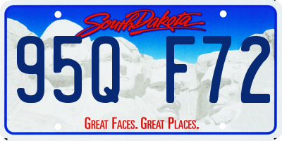 SD license plate 95QF72