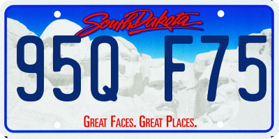SD license plate 95QF75