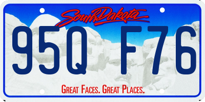 SD license plate 95QF76