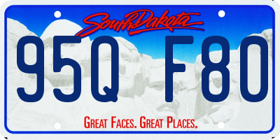 SD license plate 95QF80