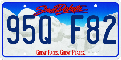 SD license plate 95QF82