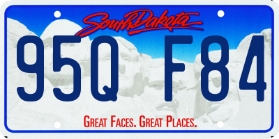 SD license plate 95QF84