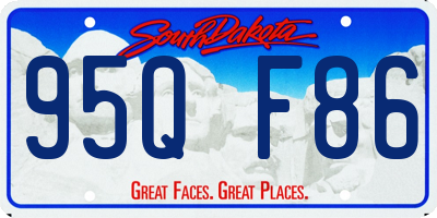 SD license plate 95QF86