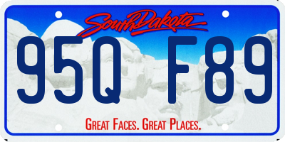 SD license plate 95QF89