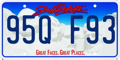 SD license plate 95QF93
