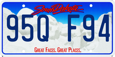 SD license plate 95QF94