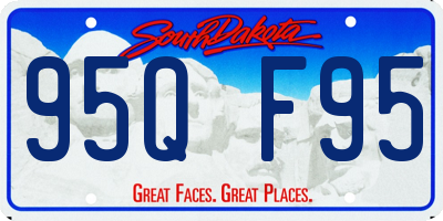 SD license plate 95QF95