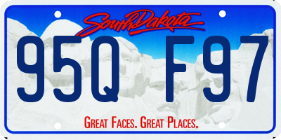 SD license plate 95QF97