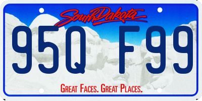SD license plate 95QF99