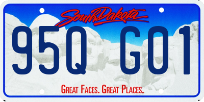 SD license plate 95QG01