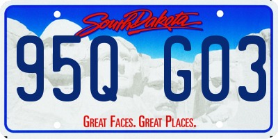 SD license plate 95QG03