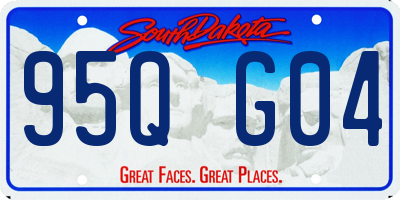 SD license plate 95QG04