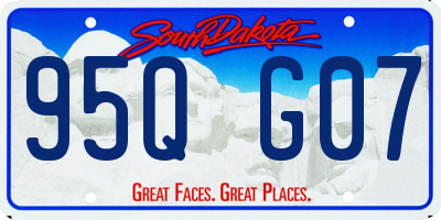 SD license plate 95QG07