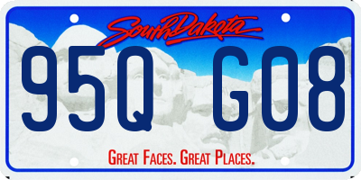 SD license plate 95QG08