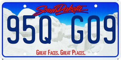 SD license plate 95QG09