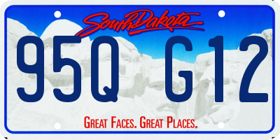 SD license plate 95QG12