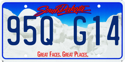 SD license plate 95QG14