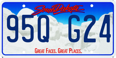 SD license plate 95QG24