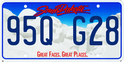 SD license plate 95QG28