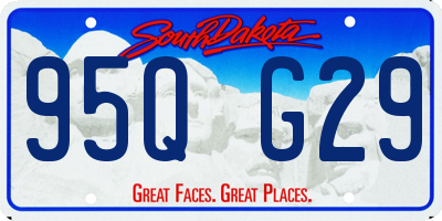 SD license plate 95QG29