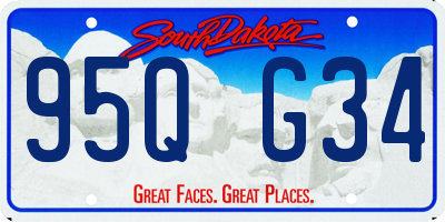 SD license plate 95QG34