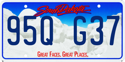 SD license plate 95QG37