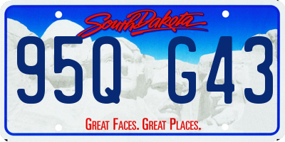 SD license plate 95QG43
