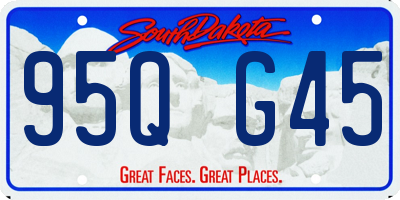 SD license plate 95QG45