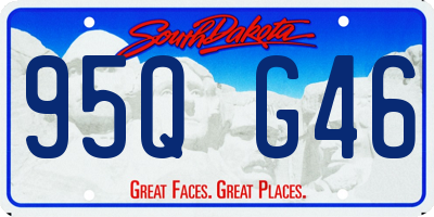 SD license plate 95QG46