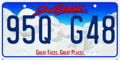 SD license plate 95QG48