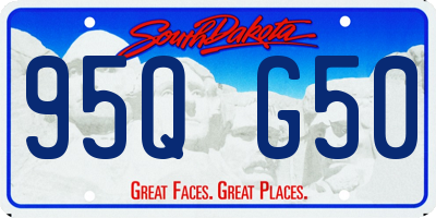 SD license plate 95QG50