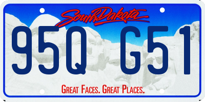 SD license plate 95QG51