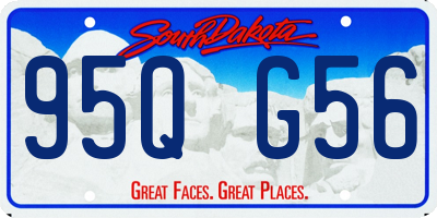 SD license plate 95QG56