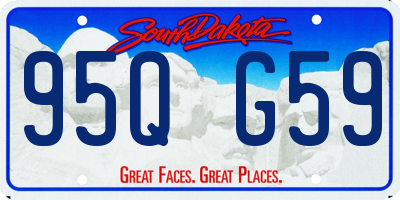 SD license plate 95QG59