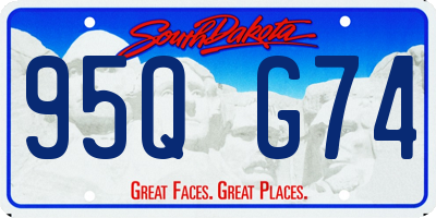 SD license plate 95QG74