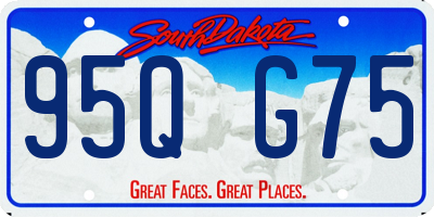 SD license plate 95QG75