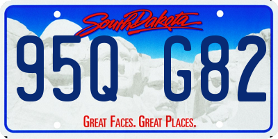 SD license plate 95QG82