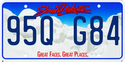 SD license plate 95QG84