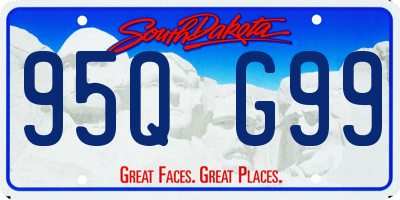 SD license plate 95QG99